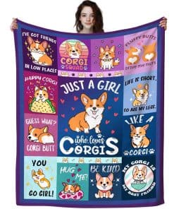 Manta de Corgi Norkobay Regalos para Amantes de Corgis,