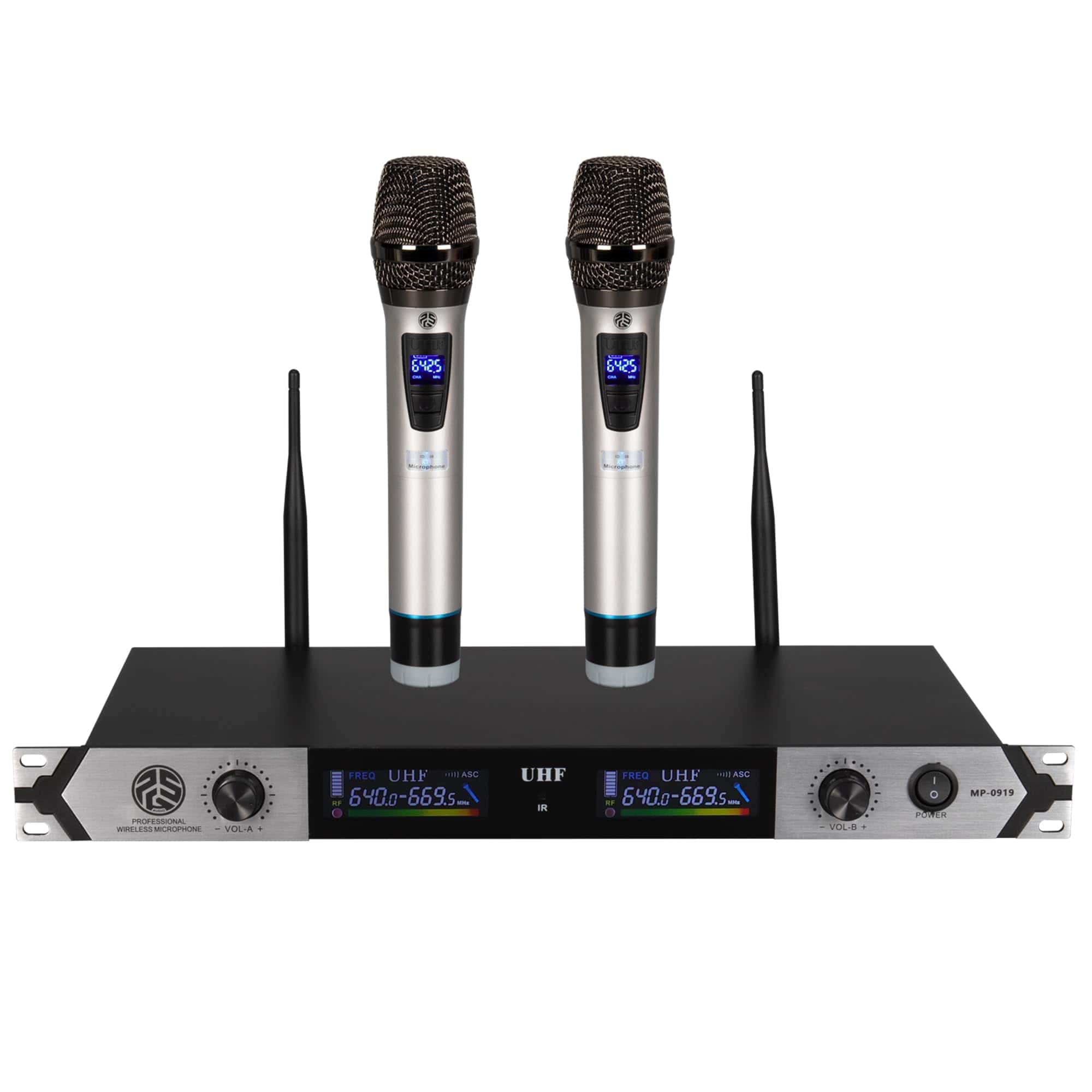 Sistema de Micrófono Inalámbrico Doble PSG AUDIO MP-0919,