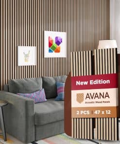 Paneles de Pared de Madera Acústica Modernos -Roble Rústico