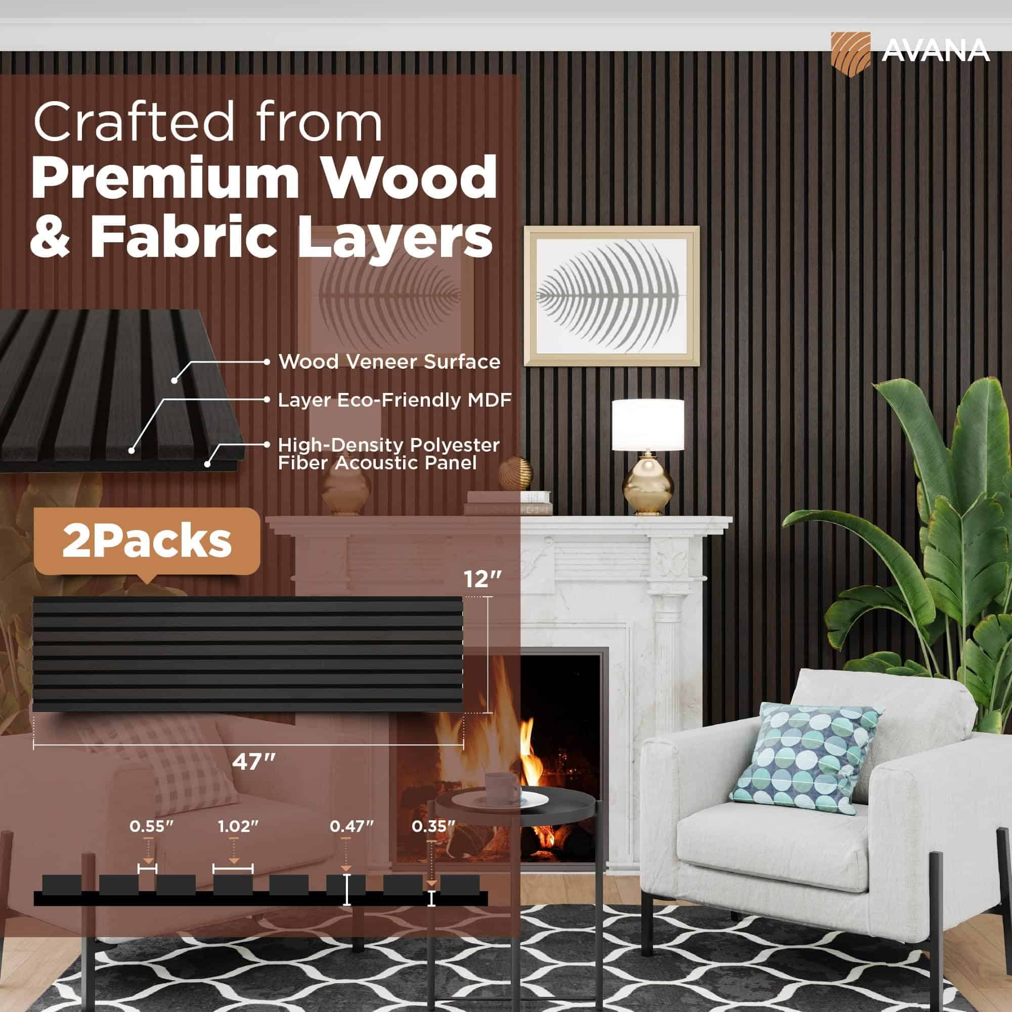 Paneles de Pared de Madera Acústicos Modernos -Roble Ahumado - Imagen 5