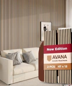 Paneles Acústicos de Madera Avana - 47.2 X 12.6 Paneles