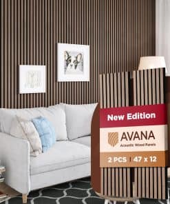 Paneles de Pared Acústicos de Madera Avana - 47.2 X 12.6