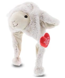 DolliBu I Love You Gorro de Oveja de Peluche Blanco - Lindo