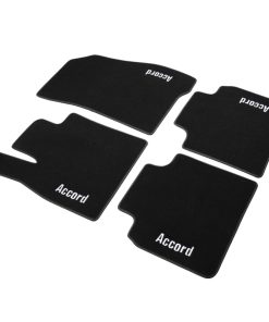 Tapetes de Piso para Automóvil de Material Genuino Negro,