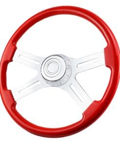 Volante de dirección de madera maciza de 18" lacado camión