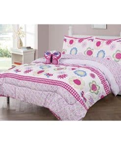 Sapphire Home Juego de Ropa de Cama Floral Rosado de 8
