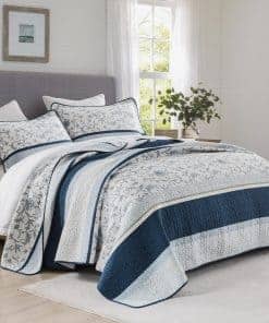 Juego de Edredón Acolchado Specchio Queen Size 100% Algodón