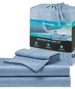 Juego de sábanas gemelas Brookstone de punto jaspeado que