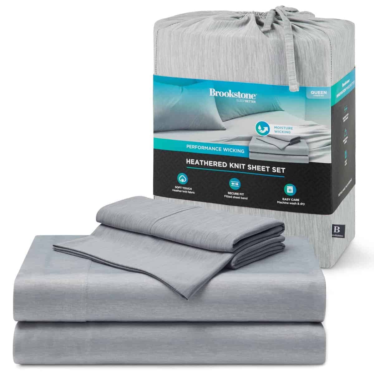 Juego de Sábanas Queen Brookstone Heathered -Gris
