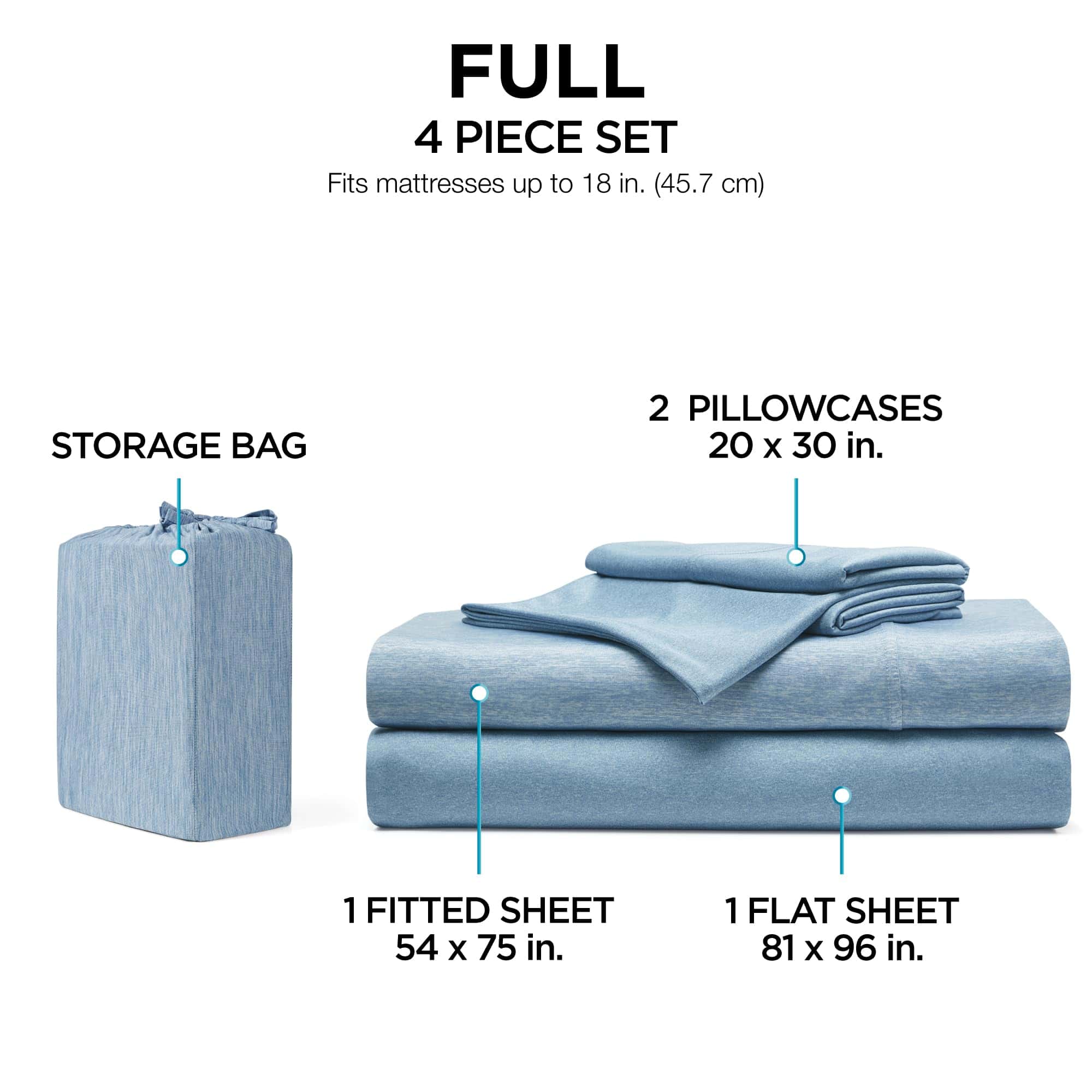 Juego de sábanas Brookstone Comfort Full Size | Sábanas - Imagen 8