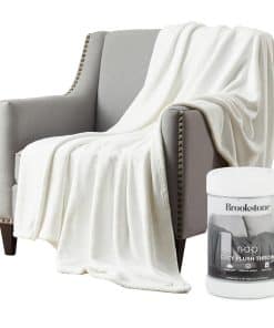 Manta de felpa Brookstone Nap para sofá | -Blanco