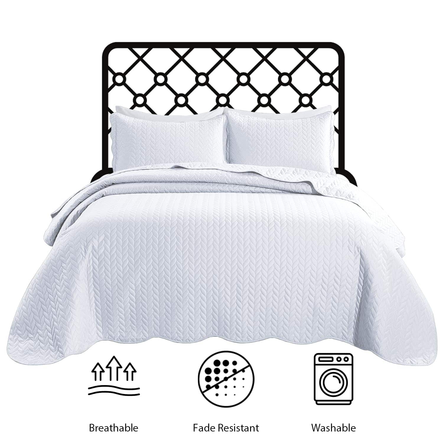 Juego de Edredón King Imperial Rooms Tamaño -Blanco - Imagen 3