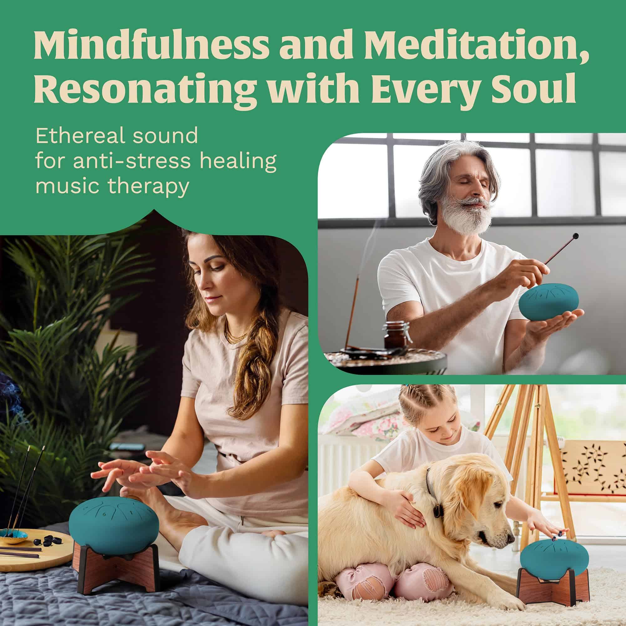 ZERBEAT Steel Tongue Drum 6 Pulgadas, 8 Notas Tambor de - Imagen 4