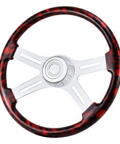 Volante de camión de madera maciza impresa en hidrográfica