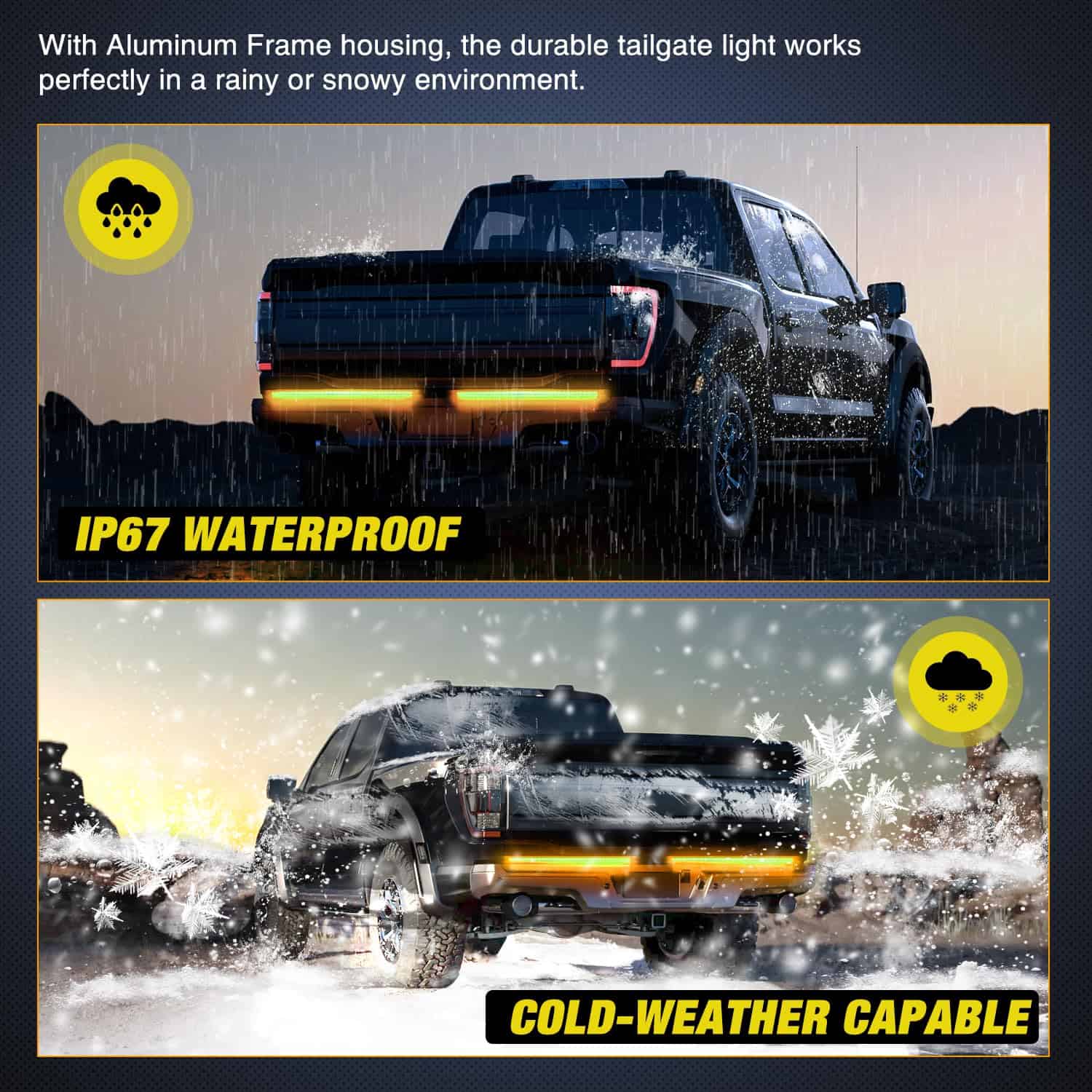 Barra de luz para la puerta trasera del camión Nilight 56" - Imagen 9