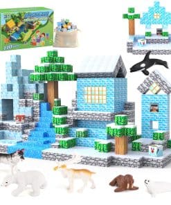 Bloques Magnéticos 110PCS con 6 Juguetes de Animales,