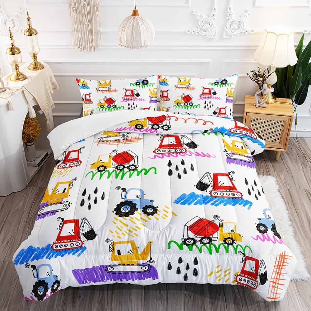 Suncloris Juego de Ropa de Cama de Vehículos de