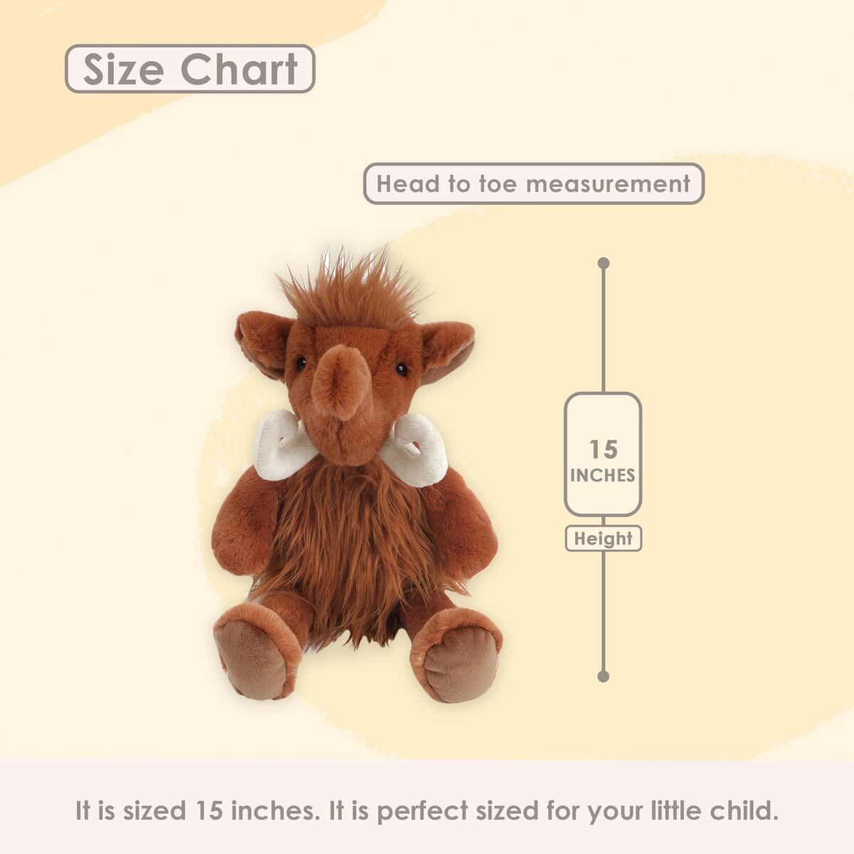 MON AMI Melvin The Mammoth Peluche Animal de Peluche � 15�, - Imagen 4