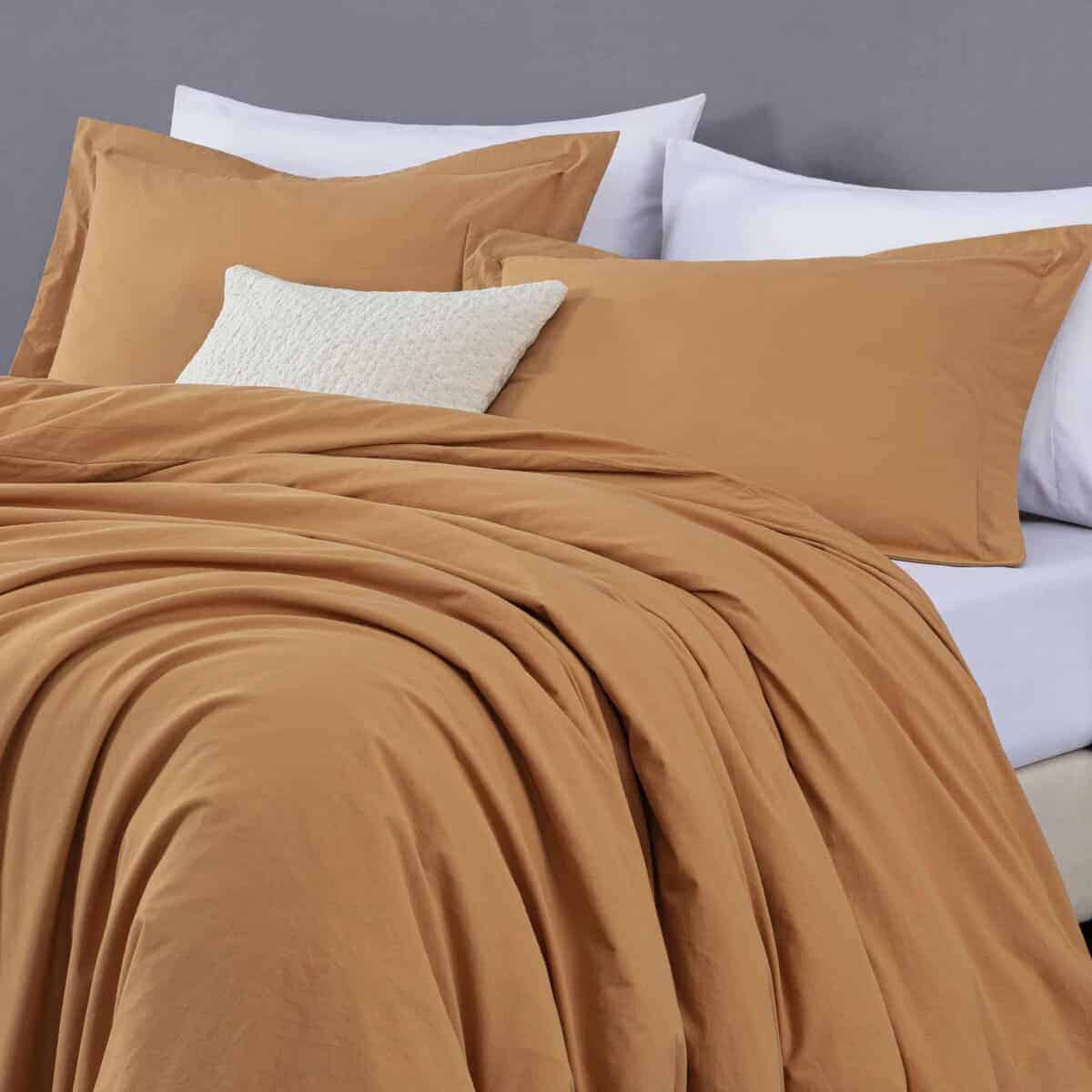 Juego de Funda Nórdica de Algodón Lavado -Caramelo - Imagen 7