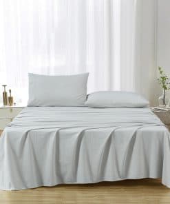 Juego de Sábanas de Algodón Lavado Chezmoi Collection Color