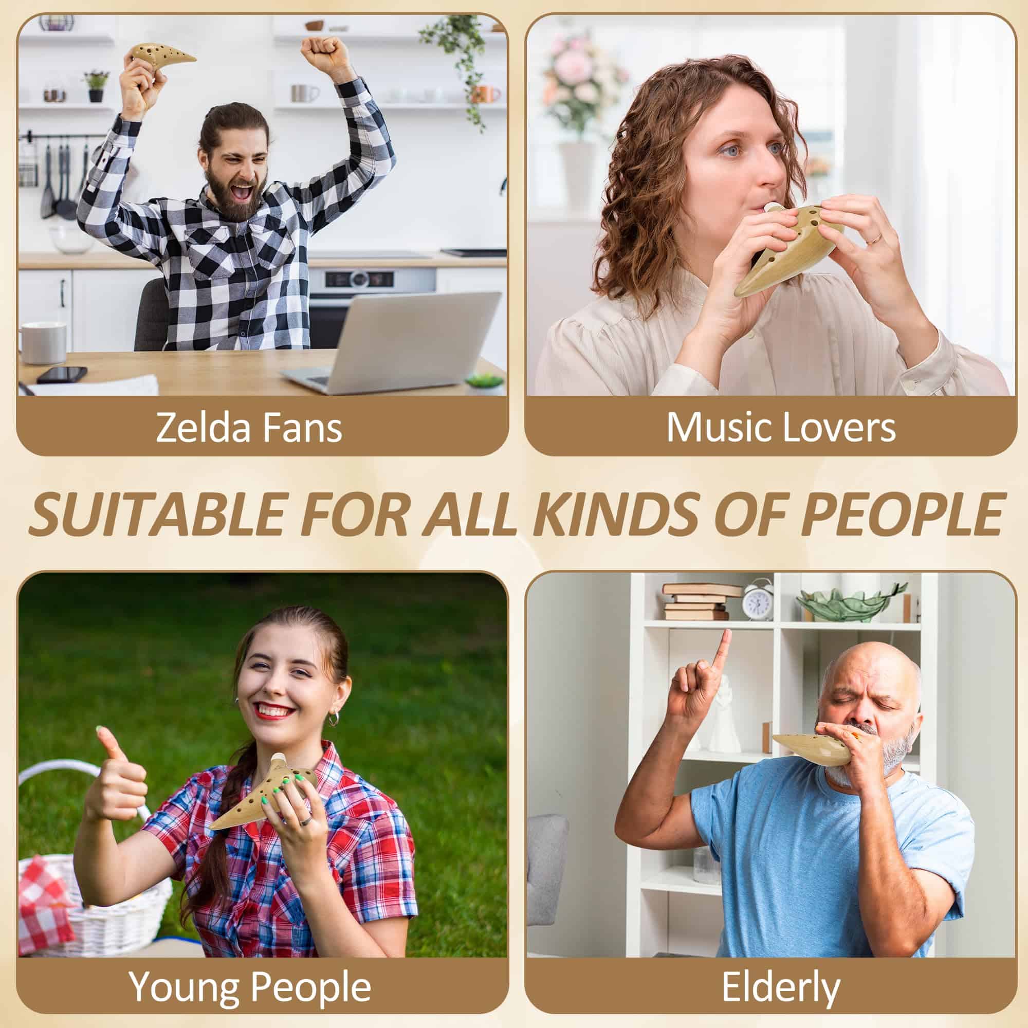 Ocarina de Madera de Arce Alto C de 12 Agujeros, Ocarina - Imagen 5