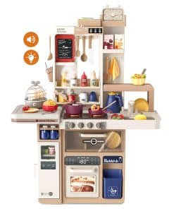 Neatki 72-Piece Kids Kitchen Playset: -Marrón Claro 72