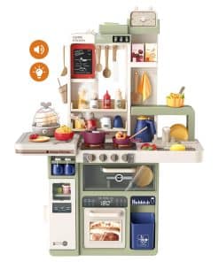 Neatki 72-Piece Kids Kitchen Playset: -Avocado Ash