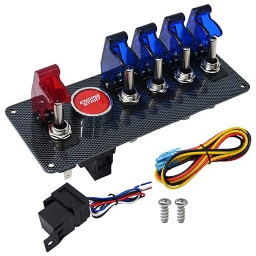 Panel de interruptor de encendido UOIENRT 12v, botón de