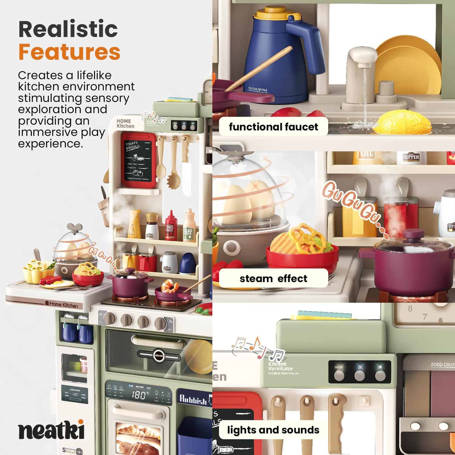 Set de Cocina Neatki de 88 Piezas para -Aguacate Gris 88 - Imagen 4