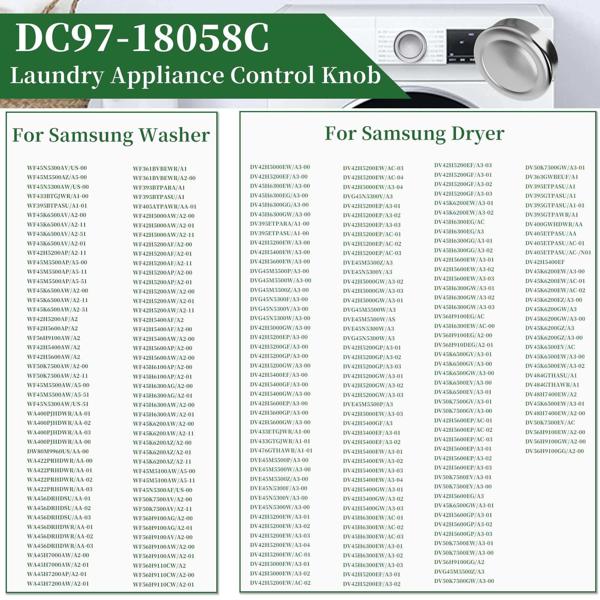 Perilla de control DC97-18058C compatible con - Imagen 6