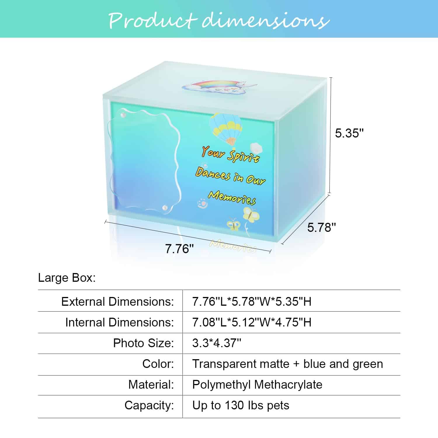 ESHENG Urnas conmemorativas de mascotas para cenizas de - Imagen 4