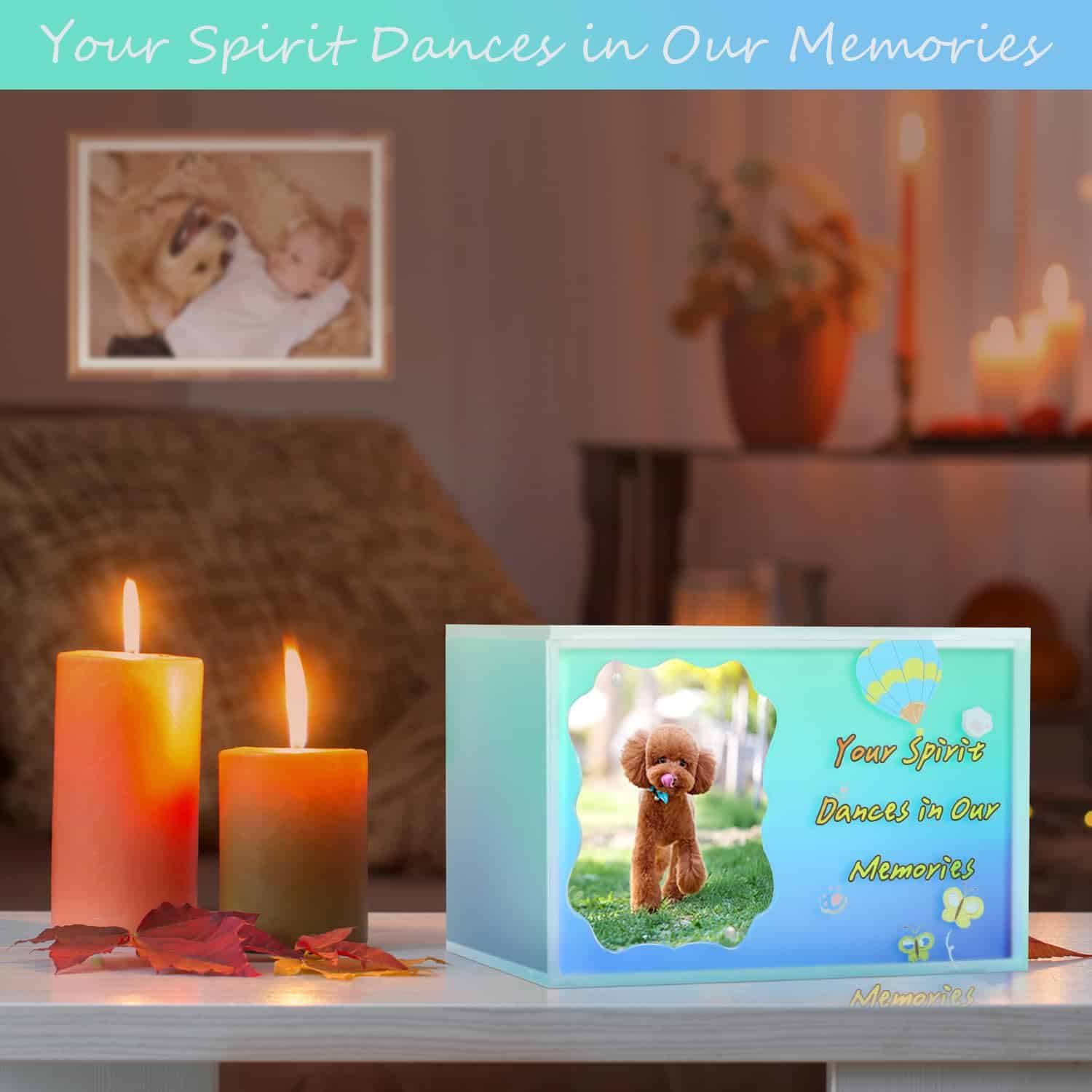 ESHENG Urnas conmemorativas de mascotas para cenizas de - Imagen 5