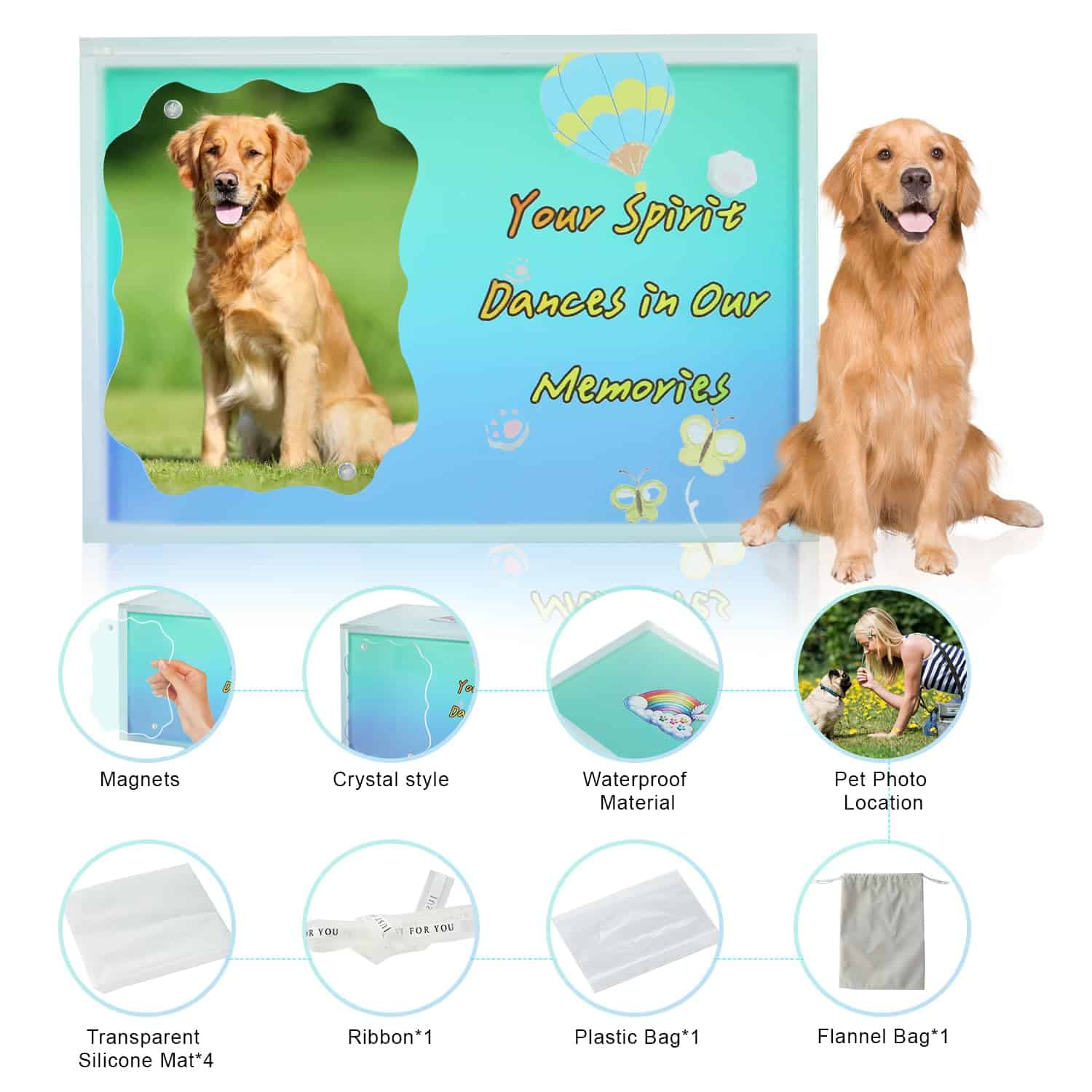 ESHENG Urnas conmemorativas de mascotas para cenizas de - Imagen 3