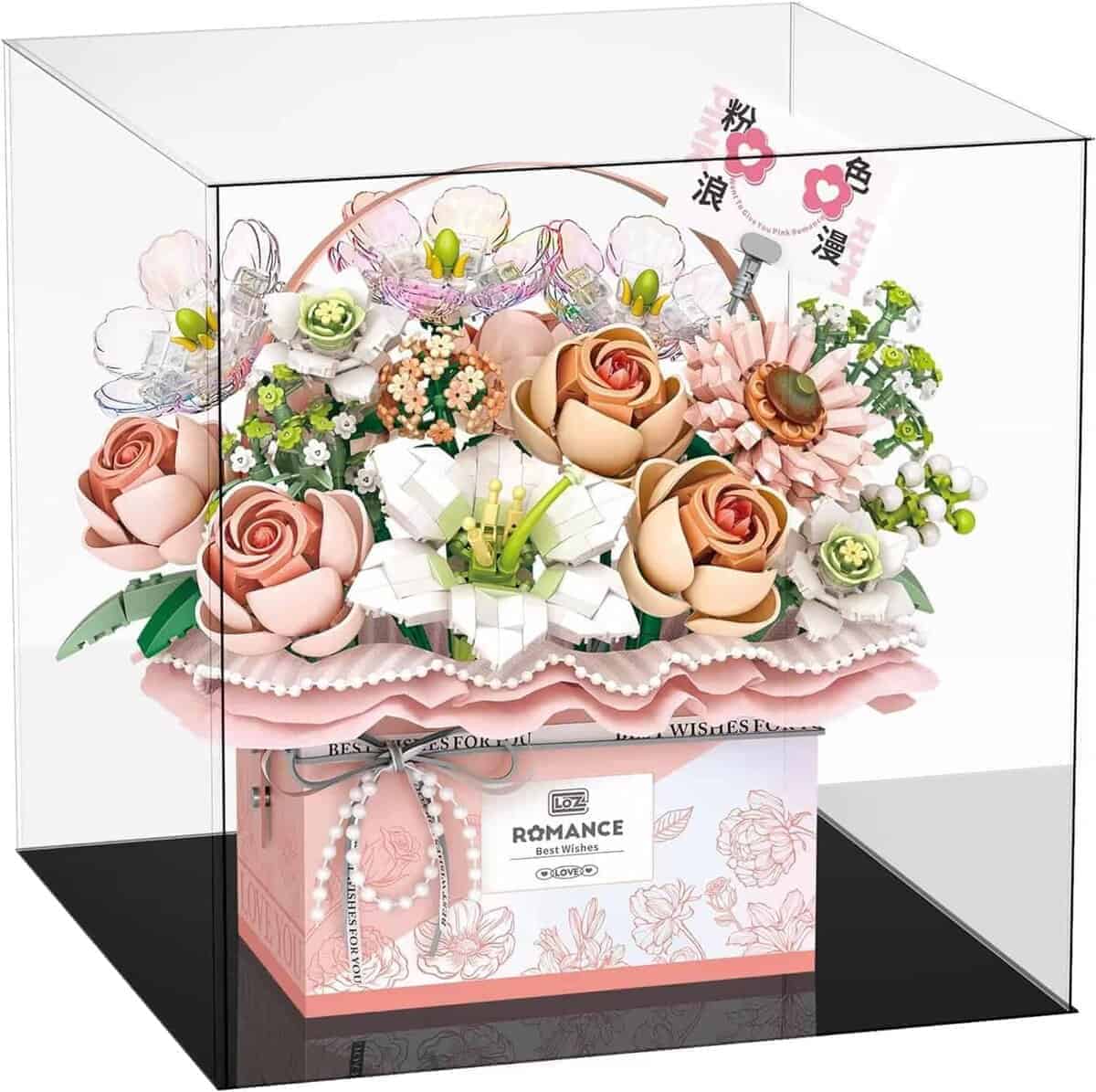 Kit de Construcción de Flores de Rosa con Estuche de