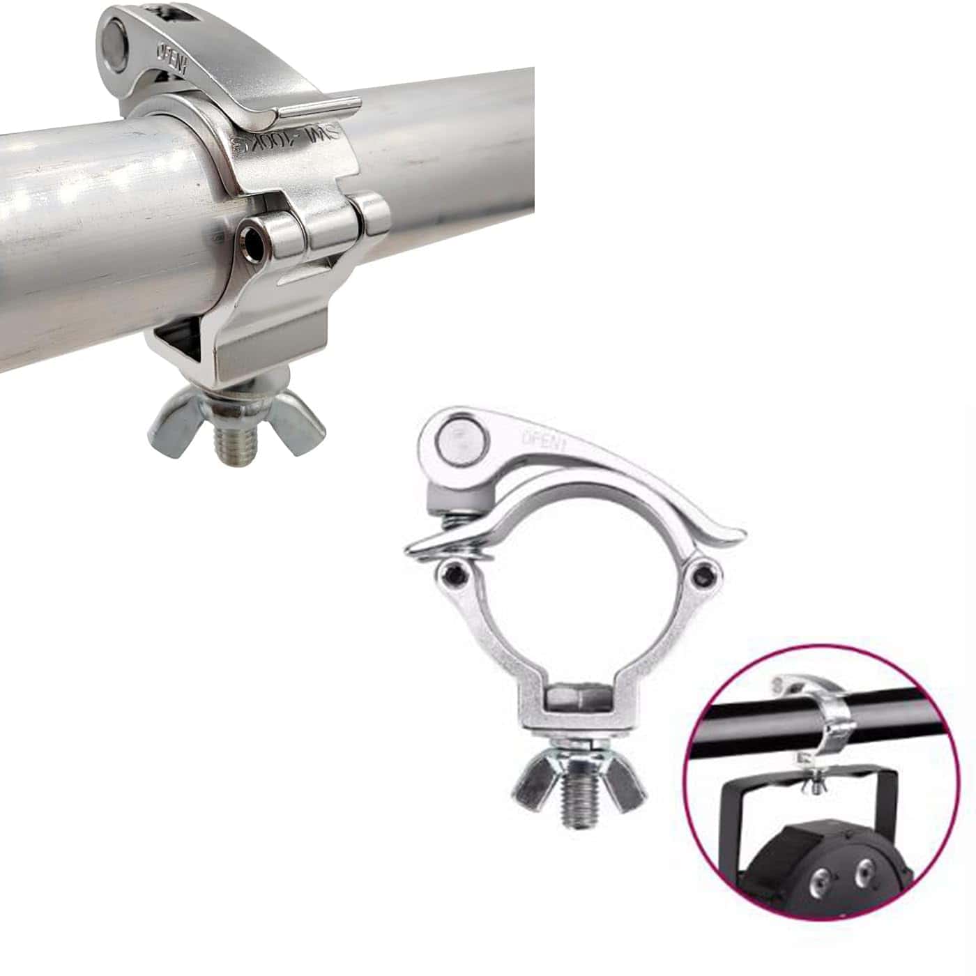 LBKYJ 2Pcs Abrazadera de Luz de Escenario 2 Pulgadas Truss - Imagen 4