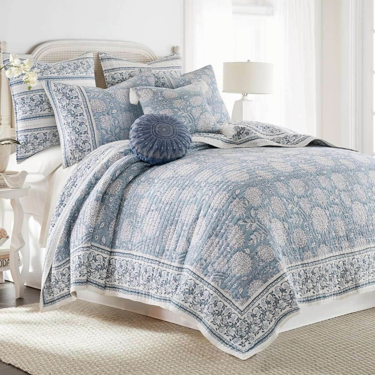 Juego de Cobertor Adare Blue de Levtex Home - King Quilt y