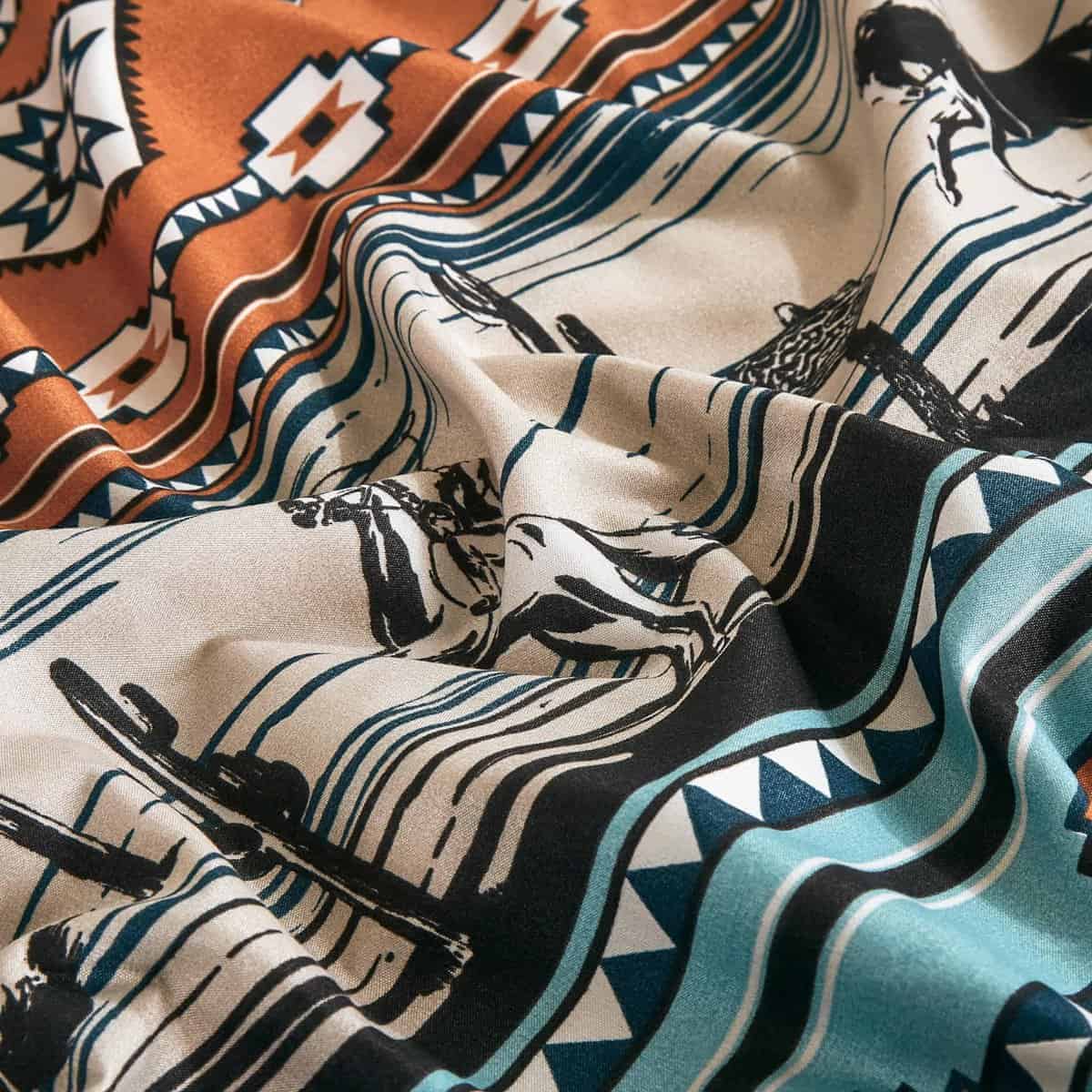 Chezmoi Collection Juego de sábanas de 4 piezas Cowboy - Imagen 7