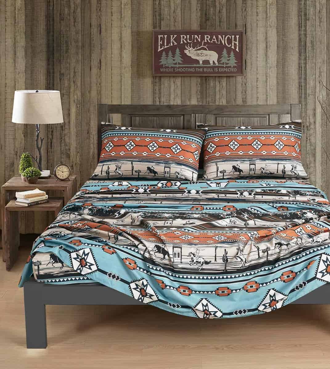 Chezmoi Collection Juego de sábanas de 4 piezas Cowboy - Imagen 4