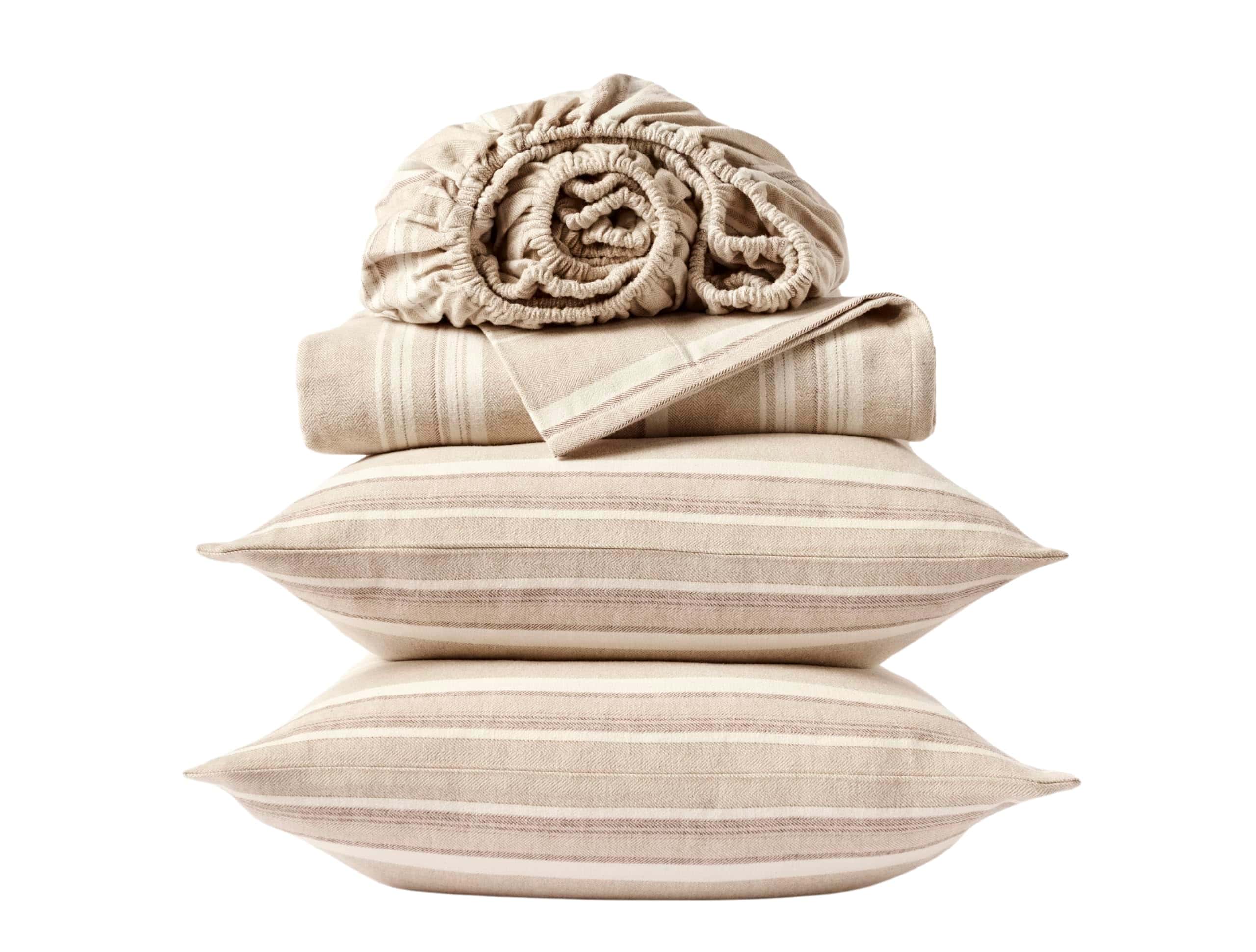 Juego de sábanas de franela orgánica con estampado de