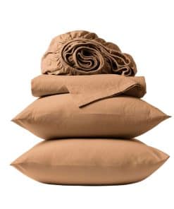 Juego de sábanas orgánicas de percal arrugado Coyuchi,