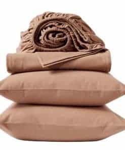 Juego de sábanas de franela orgánica -Heartwood