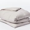 Cobertor de Edredón Orgánico Coyuchi Crinkled Percale, Gris
