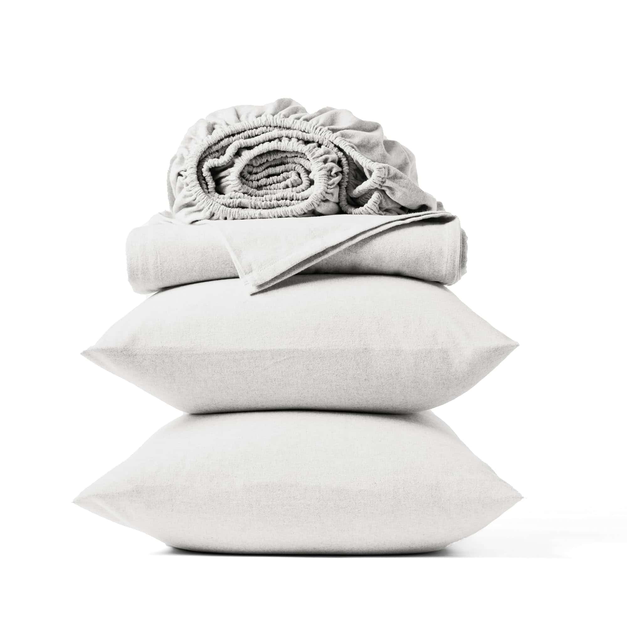 Juego de sábanas de percal arrugado -Blanco alpino