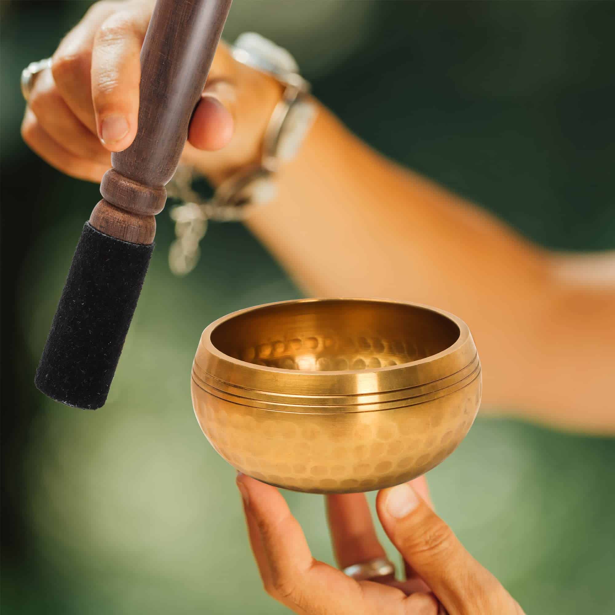 Set de 2 Cuencos Tibetanos Sonoros 9 cm y 11 cm Decoración - Imagen 8