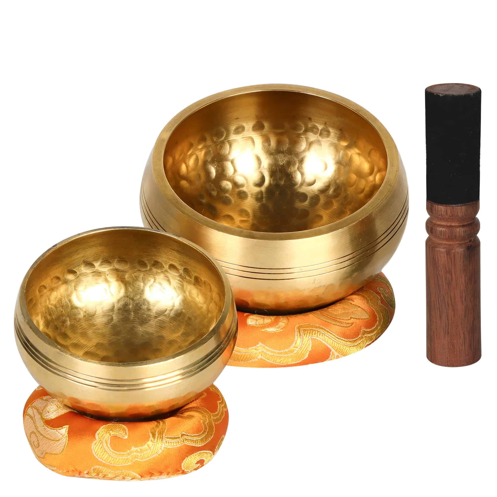 Set de 2 Cuencos Tibetanos Sonoros 9 cm y 11 cm Decoración