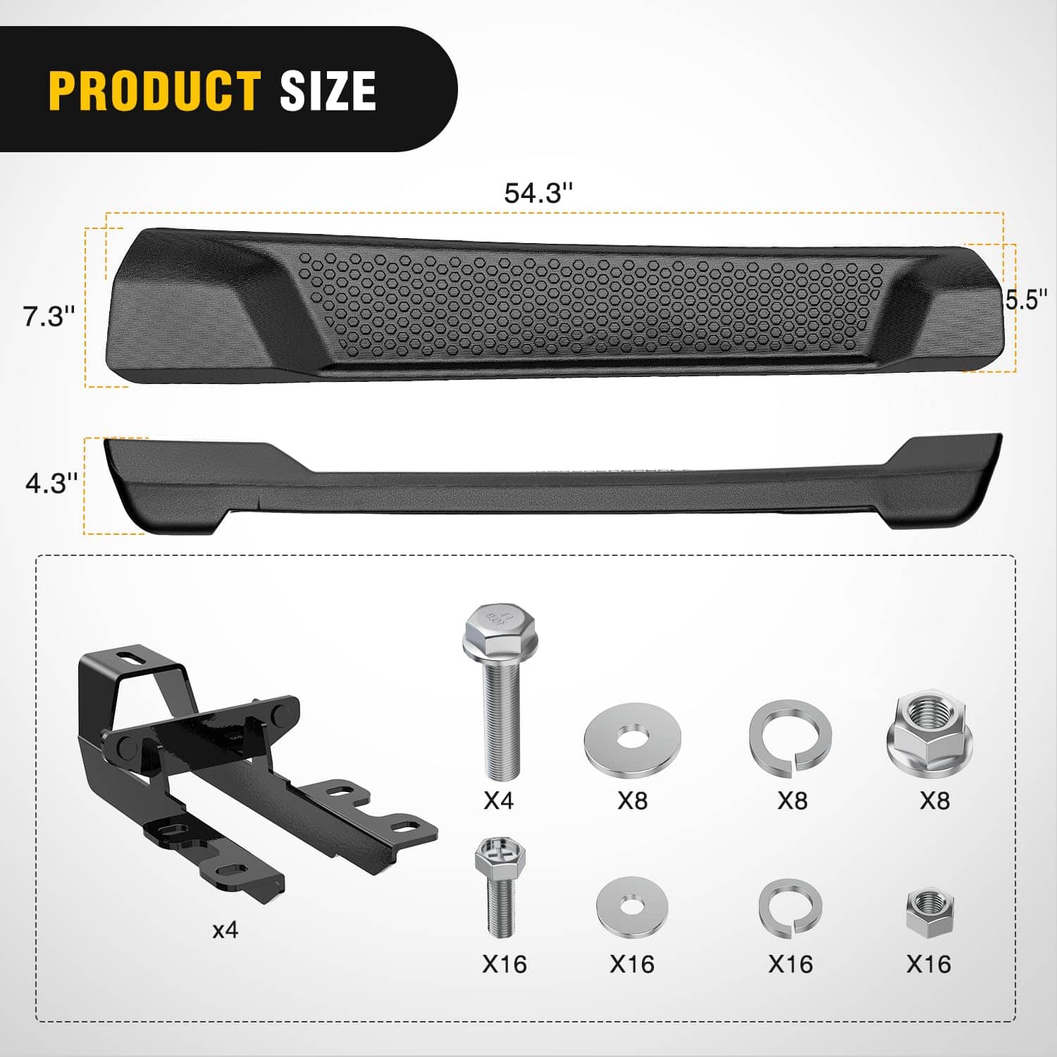 Estribos Nilight para Jeep Wrangler JL 2018 2019 2020 2021 - Imagen 3