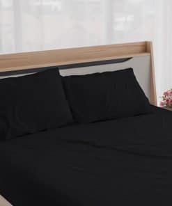 Juego de sábanas Simply Soft: Juego de -Negro