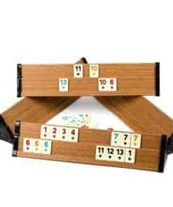 Juego Rummy para Adultos Set de Juego de Fichas de Madera