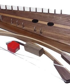 Psalterio Curvado de Cerezo con Tapas de Nogal Negro, 30