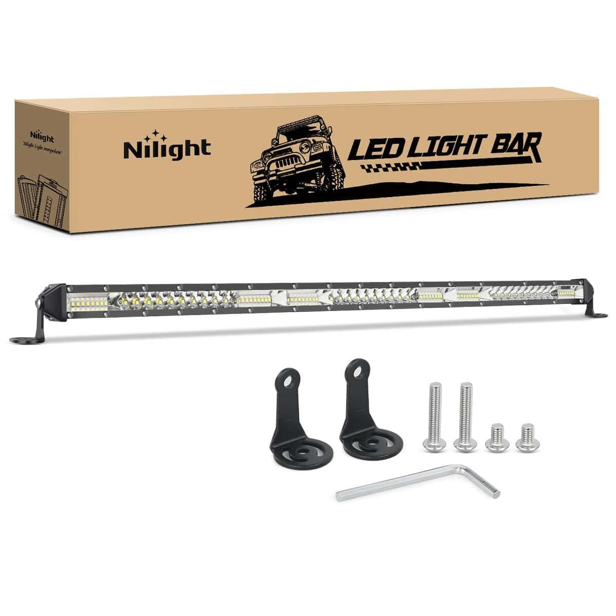 Barra de Luz LED Delgada Nilight 31 Pulgadas 78LED Foco